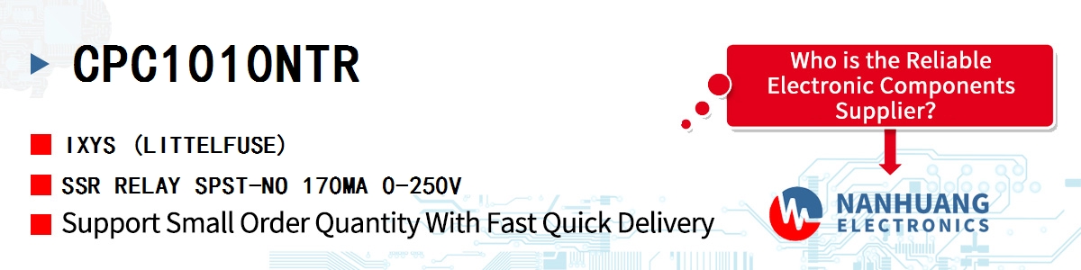 CPC1010NTR IXYS SSR RELAY SPST-NO 170MA 0-250V