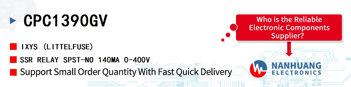 CPC1390GV IXYS SSR RELAY SPST-NO 140MA 0-400V