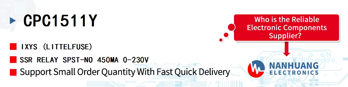 CPC1511Y IXYS SSR RELAY SPST-NO 450MA 0-230V