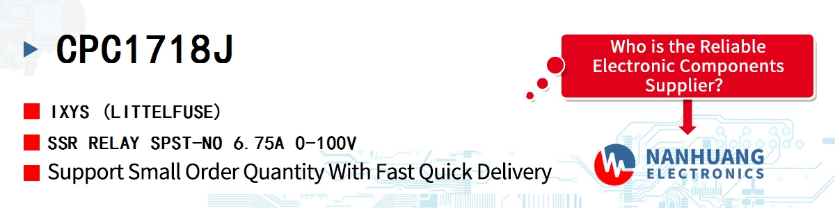 CPC1718J IXYS SSR RELAY SPST-NO 6.75A 0-100V