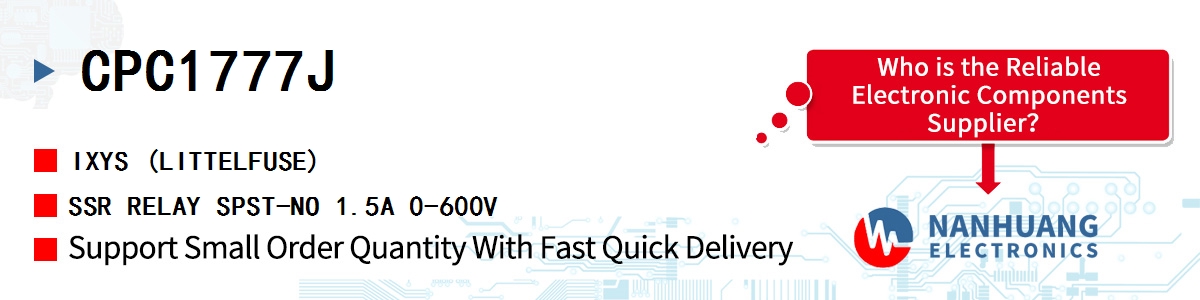 CPC1777J IXYS SSR RELAY SPST-NO 1.5A 0-600V