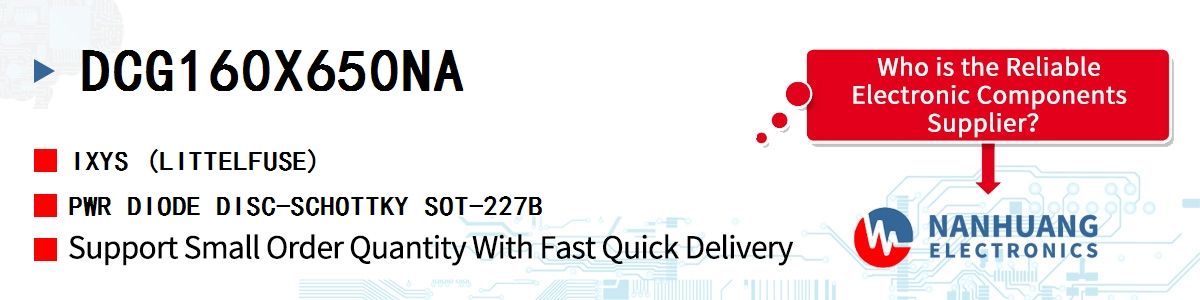 DCG160X650NA IXYS PWR DIODE DISC-SCHOTTKY SOT-227B