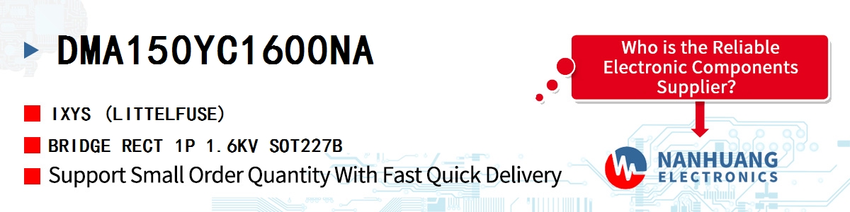 DMA150YC1600NA IXYS BRIDGE RECT 1P 1.6KV SOT227B