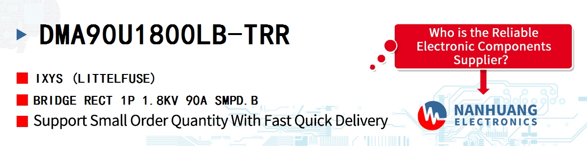 DMA90U1800LB-TRR IXYS BRIDGE RECT 1P 1.8KV 90A SMPD.B