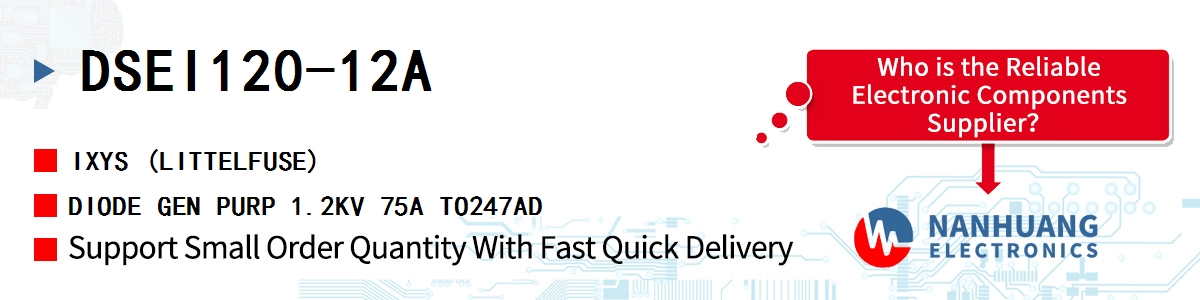 DSEI120-12A IXYS DIODE GEN PURP 1.2KV 75A TO247AD