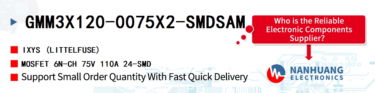 GMM3X120-0075X2-SMDSAM IXYS MOSFET 6N-CH 75V 110A 24-SMD