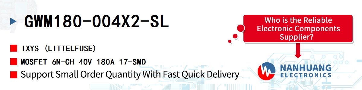 GWM180-004X2-SL IXYS MOSFET 6N-CH 40V 180A 17-SMD