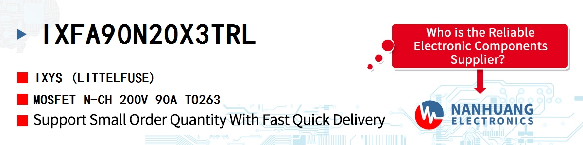 IXFA90N20X3TRL IXYS MOSFET N-CH 200V 90A TO263