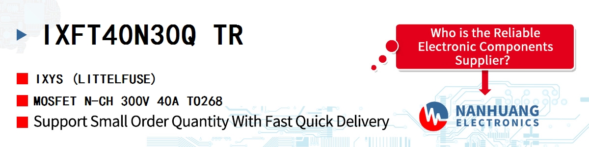 IXFT40N30Q TR IXYS MOSFET N-CH 300V 40A TO268