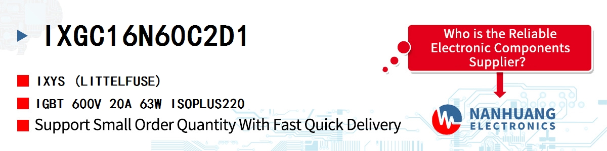IXGC16N60C2D1 IXYS IGBT 600V 20A 63W ISOPLUS220