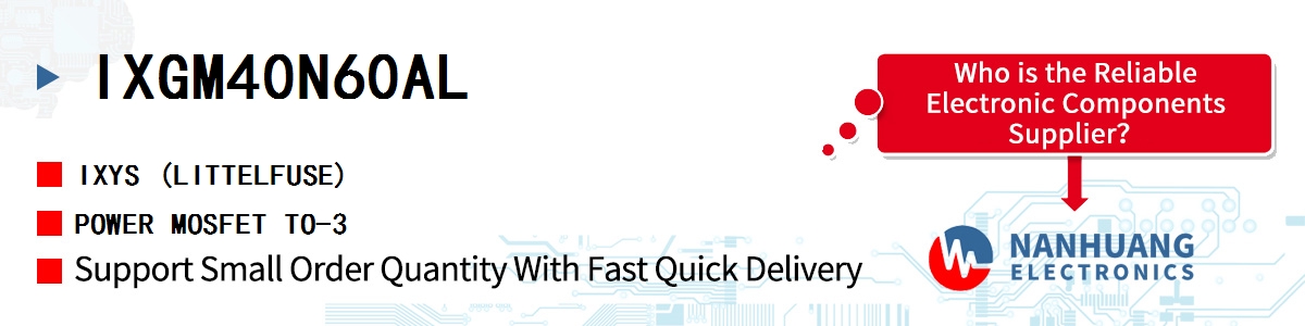 IXGM40N60AL IXYS POWER MOSFET TO-3