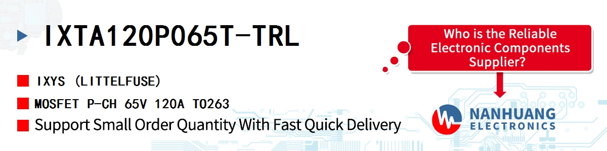 IXTA120P065T-TRL IXYS MOSFET P-CH 65V 120A TO263