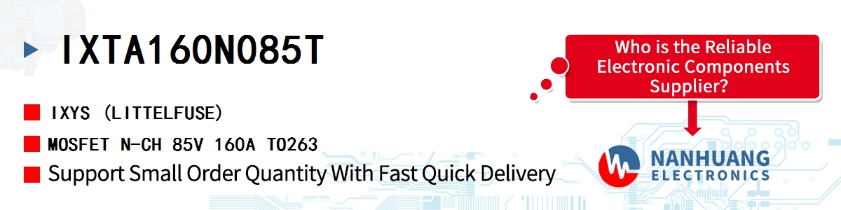 IXTA160N085T IXYS MOSFET N-CH 85V 160A TO263