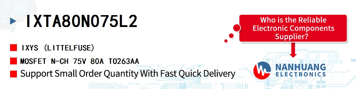 IXTA80N075L2 IXYS MOSFET N-CH 75V 80A TO263AA