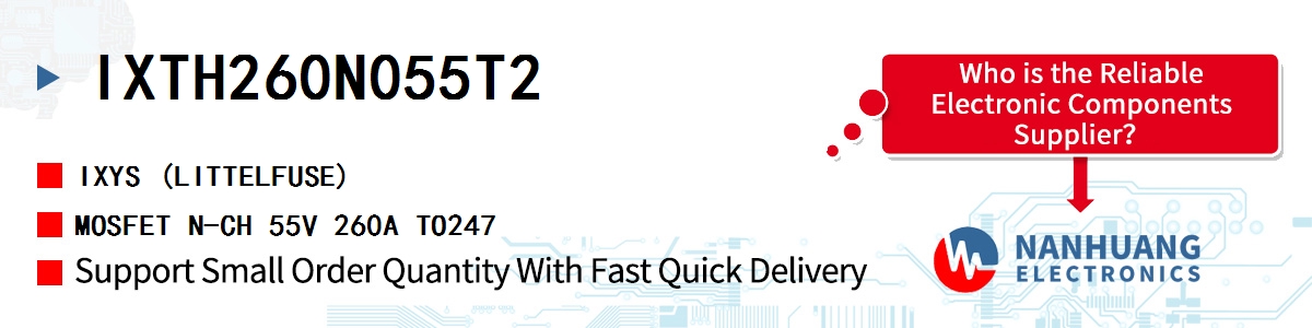 IXTH260N055T2 IXYS MOSFET N-CH 55V 260A TO247