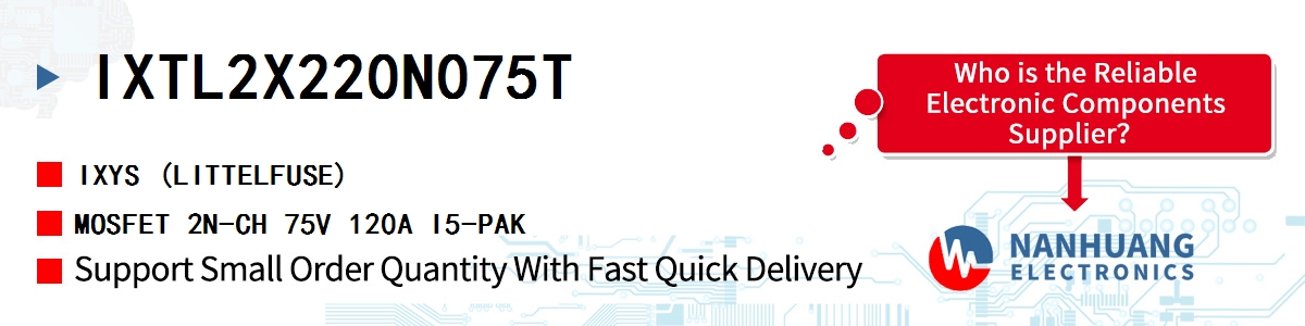 IXTL2X220N075T IXYS MOSFET 2N-CH 75V 120A I5-PAK