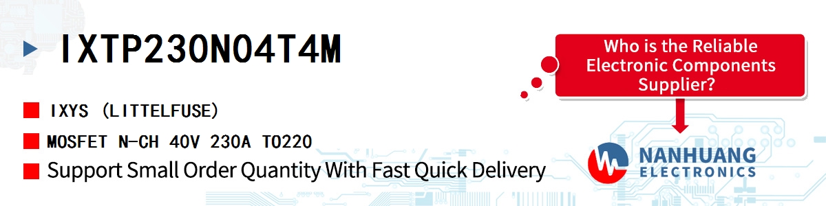 IXTP230N04T4M IXYS MOSFET N-CH 40V 230A TO220