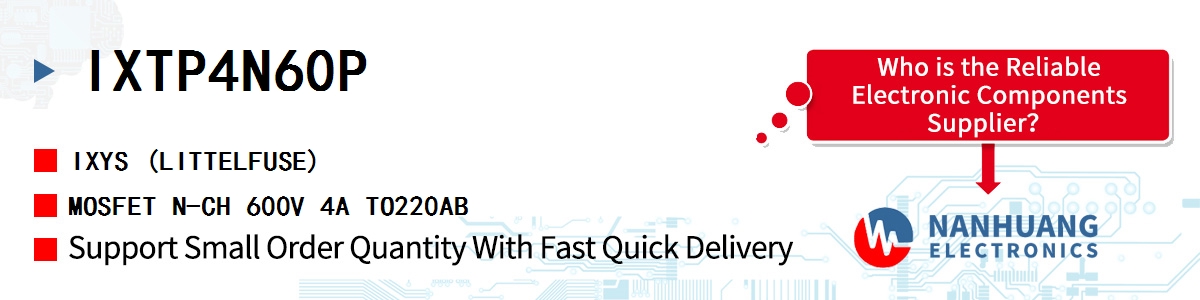 IXTP4N60P IXYS MOSFET N-CH 600V 4A TO220AB