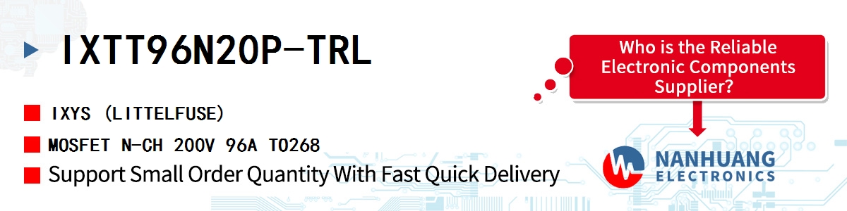 IXTT96N20P-TRL IXYS MOSFET N-CH 200V 96A TO268