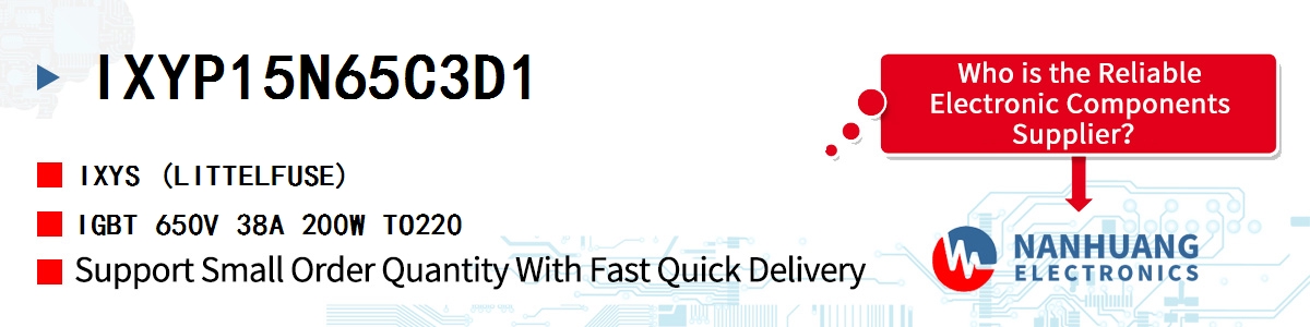 IXYP15N65C3D1 IXYS IGBT 650V 38A 200W TO220