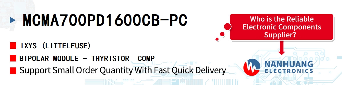 MCMA700PD1600CB-PC IXYS BIPOLAR MODULE - THYRISTOR  COMP