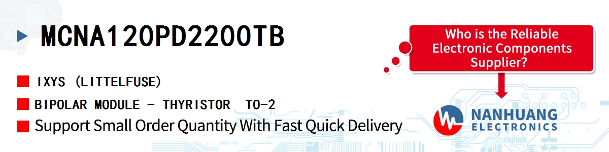 MCNA120PD2200TB IXYS BIPOLAR MODULE - THYRISTOR  TO-2