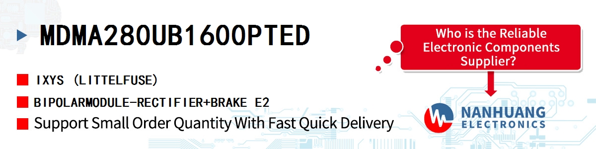 MDMA280UB1600PTED IXYS BIPOLARMODULE-RECTIFIER+BRAKE E2