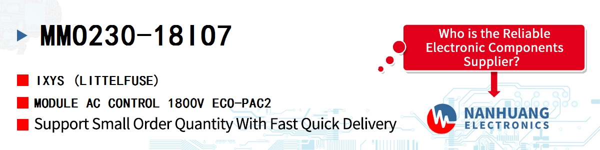 MMO230-18IO7 IXYS MODULE AC CONTROL 1800V ECO-PAC2