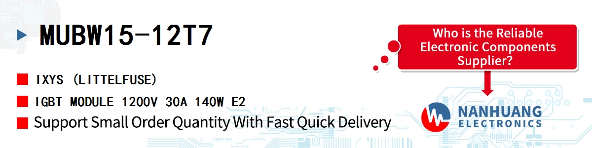 MUBW15-12T7 IXYS IGBT MODULE 1200V 30A 140W E2