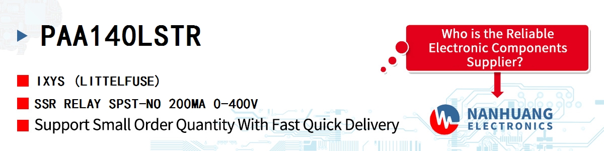 PAA140LSTR IXYS SSR RELAY SPST-NO 200MA 0-400V