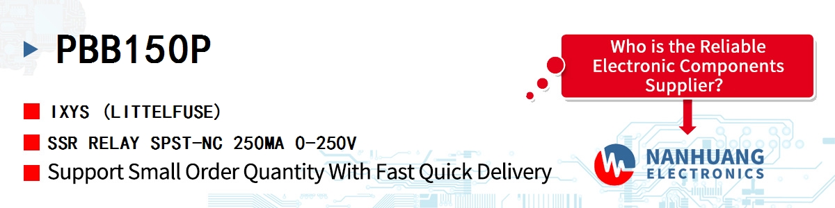 PBB150P IXYS SSR RELAY SPST-NC 250MA 0-250V