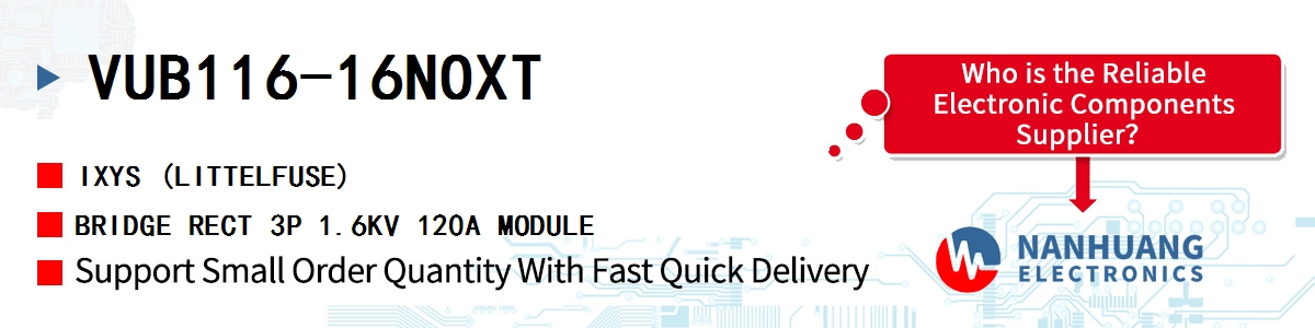 VUB116-16NOXT IXYS BRIDGE RECT 3P 1.6KV 120A MODULE